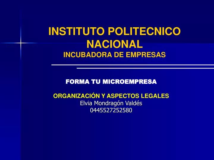 instituto politecnico nacional incubadora de empresas