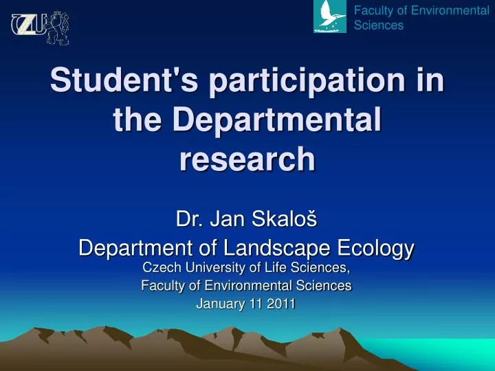 student s participation in the departmental research