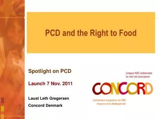 PCD and the Right to Food