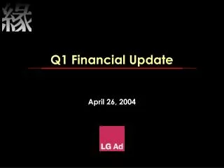 Q1 Financial Update