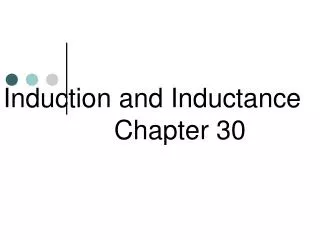 Induction and Inductance Chapter 30