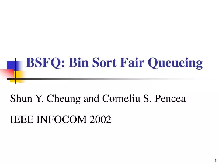 bsfq bin sort fair queueing