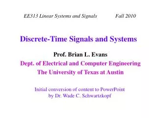 discrete time signals and systems