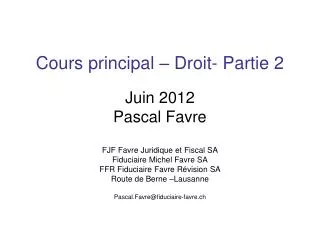 cours principal droit partie 2