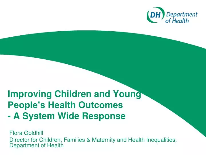 improving children and young people s health outcomes a system wide response
