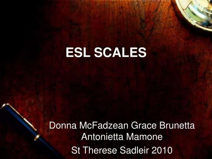 esl scales