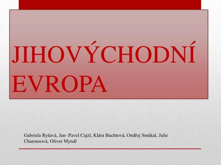 jihov chodn evropa