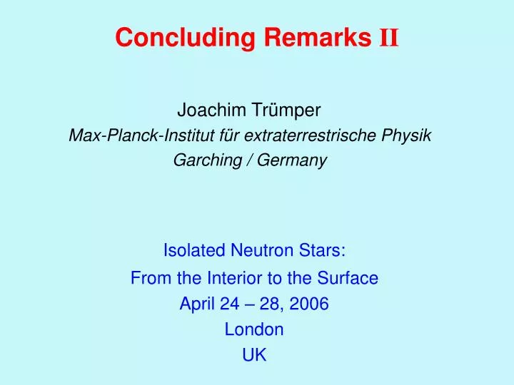 joachim tr mper max planck institut f r extraterrestrische physik garching germany
