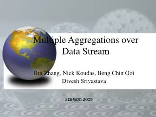 Multiple Aggregations over Data Stream