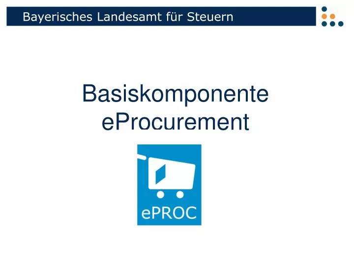 basiskomponente eprocurement