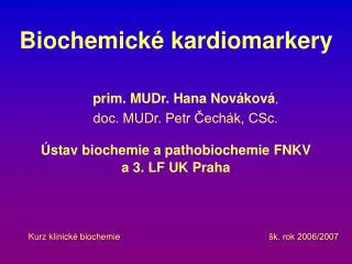 biochemick kardiomarkery