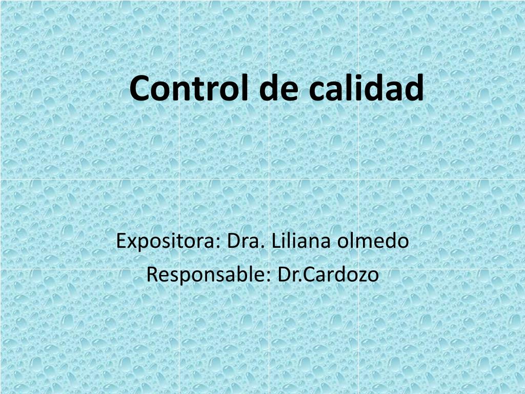 PPT - Control de calidad PowerPoint Presentation, free download - ID ...