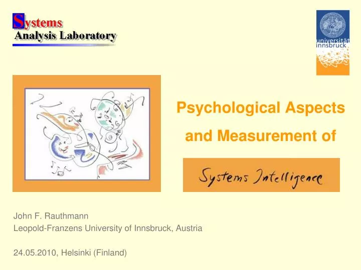 psychological aspects and measurement of