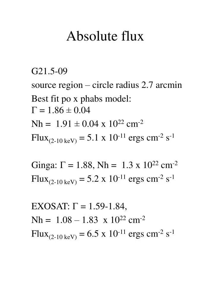 absolute flux