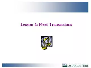 Lesson 4: Fleet Transactions