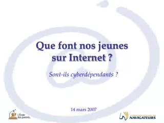 que font nos jeunes sur internet