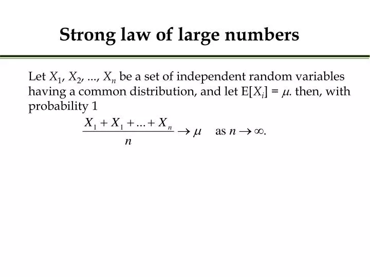 PPT - Strong law of large numbers PowerPoint Presentation, free download -  ID:4701285