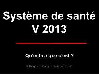 syst me de sant v 2013