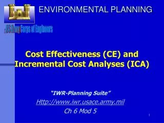 Cost Effectiveness (CE) and Incremental Cost Analyses (ICA)
