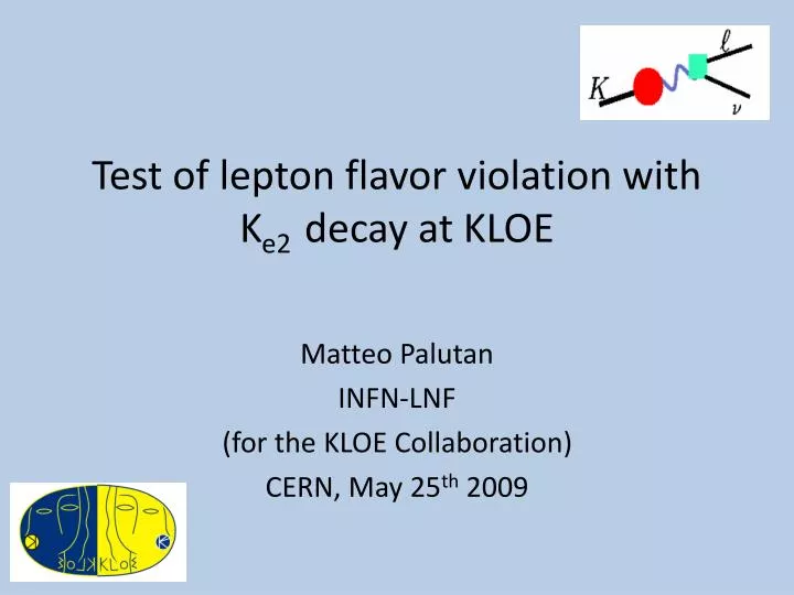 test of lepton flavor violation with k e2 decay at kloe