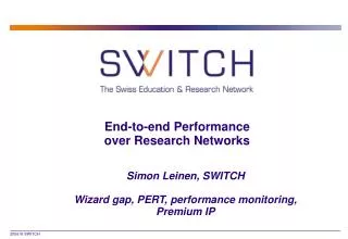 End-to-end Performance over Research Networks