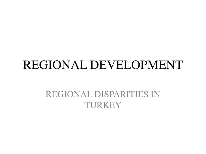 regional development