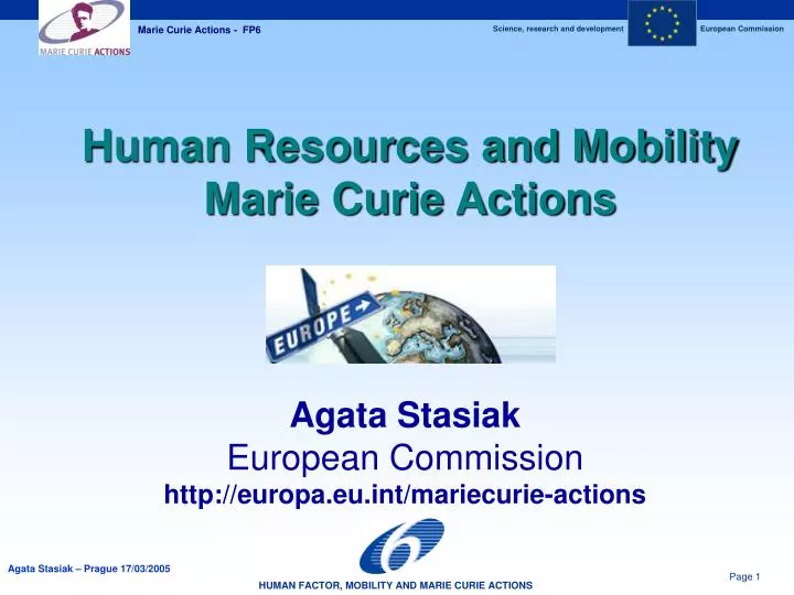 human resources and mobility marie curie actions