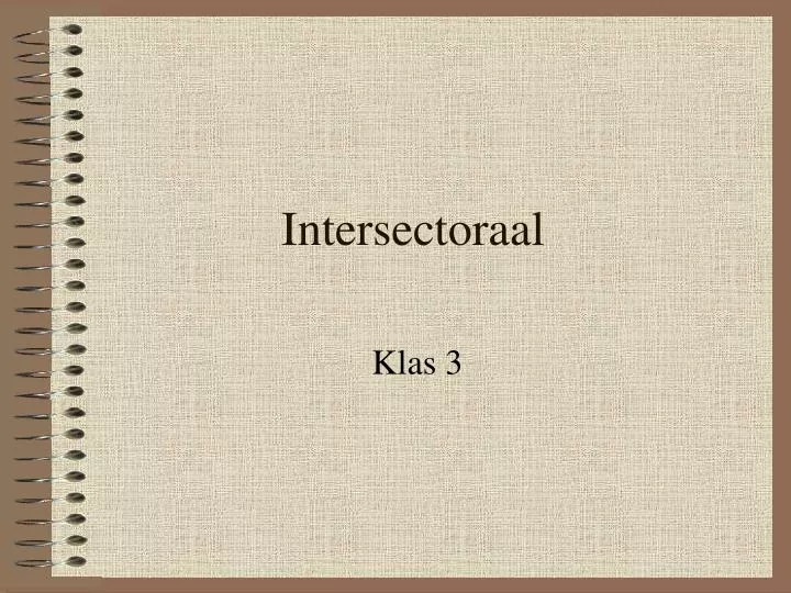 intersectoraal