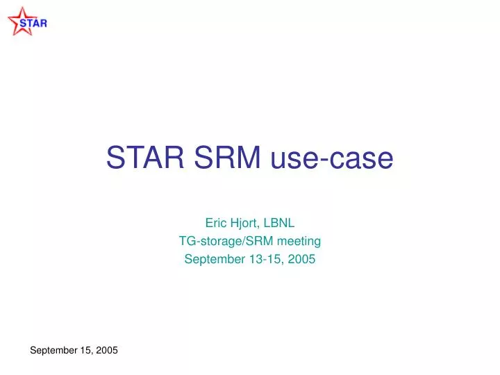 star srm use case