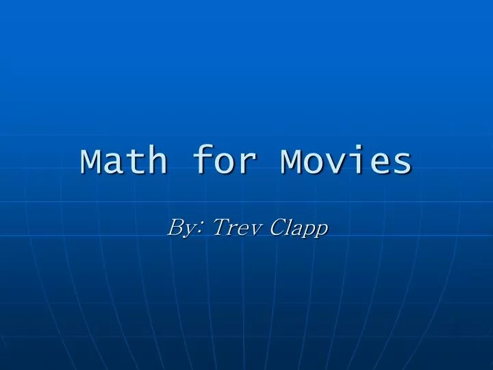 math for movies