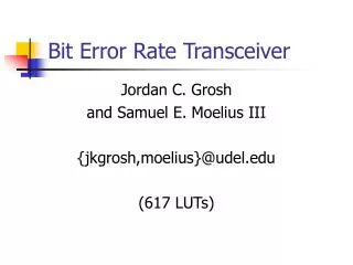 Bit Error Rate Transceiver