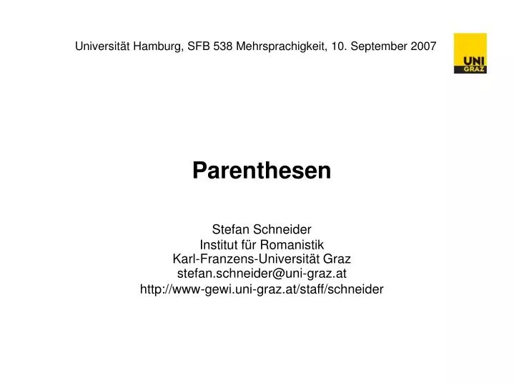 universit t hamburg sfb 538 mehrsprachigkeit 10 september 2007