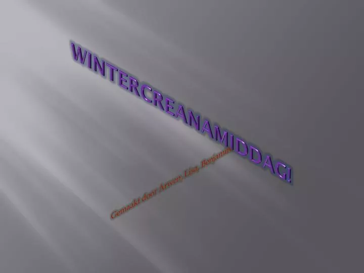 wintercreanamiddag