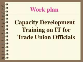 work plan