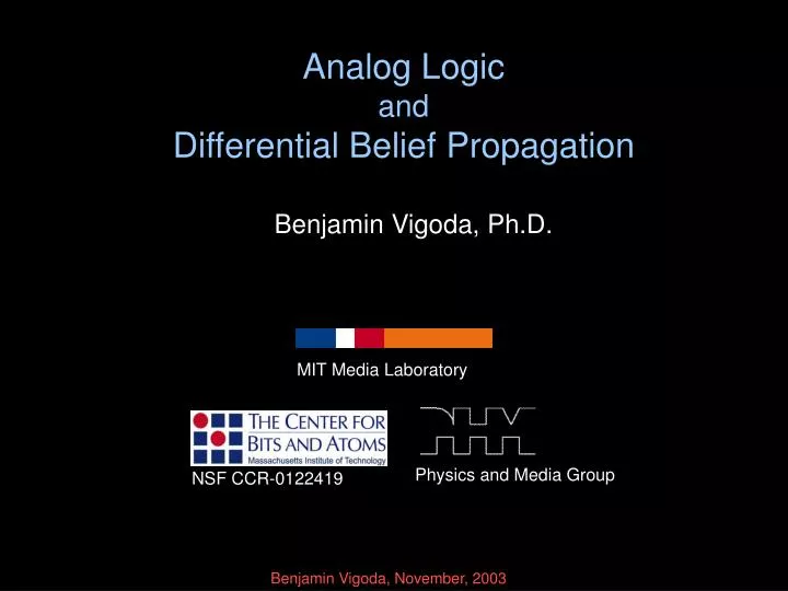 analog logic and differential belief propagation