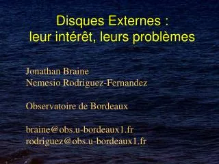 disques externes leur int r t leurs probl mes