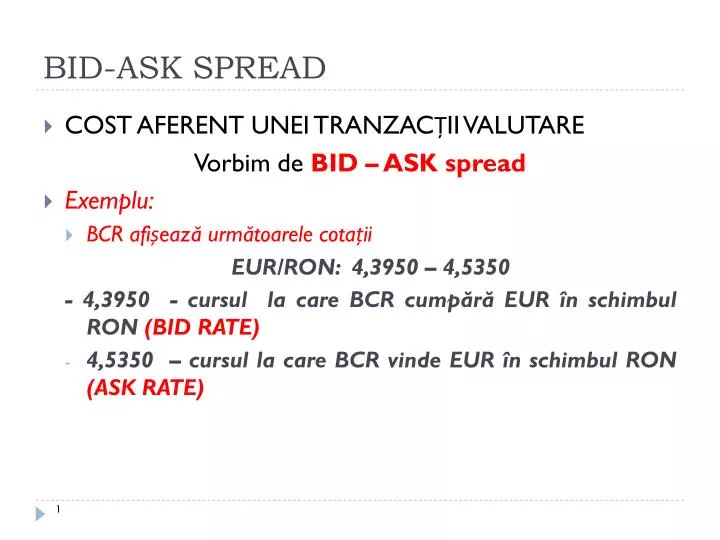 bid ask spread