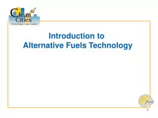 Introduction to Alternative Fuels Technology