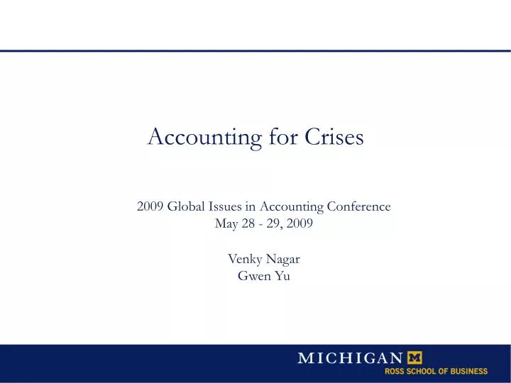 accounting for crises
