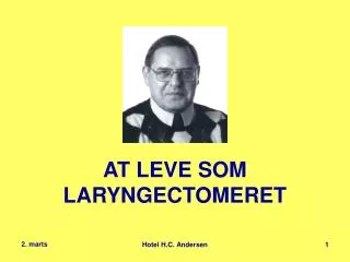 at leve som laryngectomeret