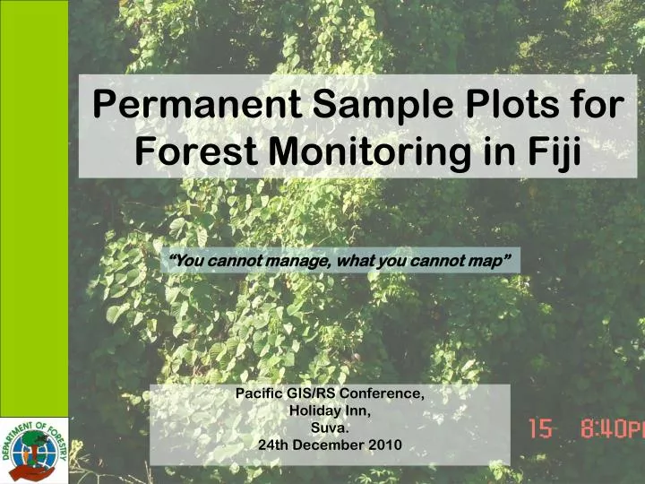 permanent sample plots for forest monitoring in fiji