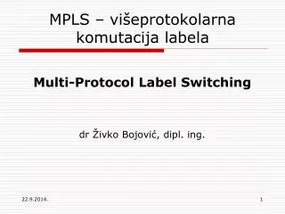 mpls vi eprotokolarna komutacija labela