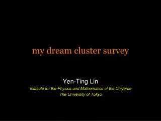 my dream cluster survey