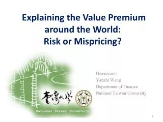 Explaining the Value Premium around the World: Risk or Mispricing?