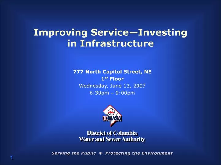 improving service investing in infrastructure