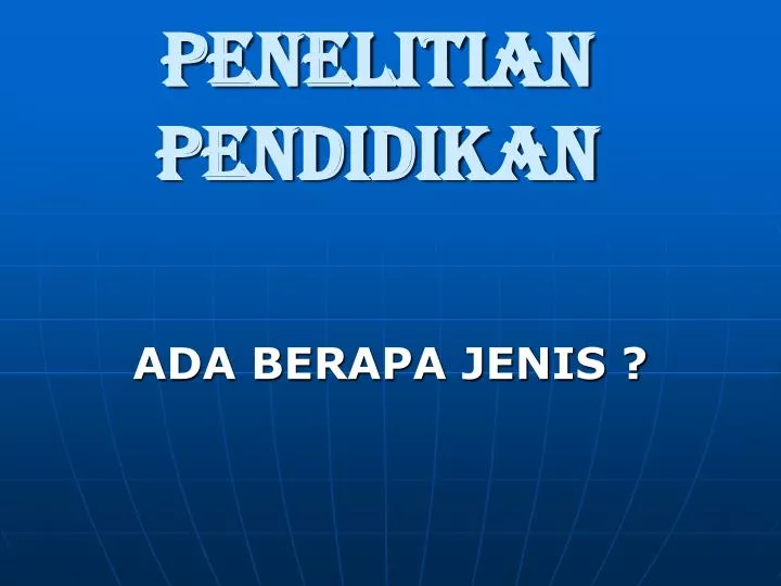 penelitian pendidikan