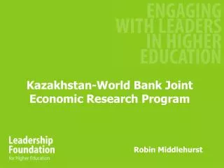 Kazakhstan-World Bank Joint Economic Research Program