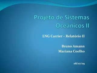 projeto de sistemas oce nicos ii