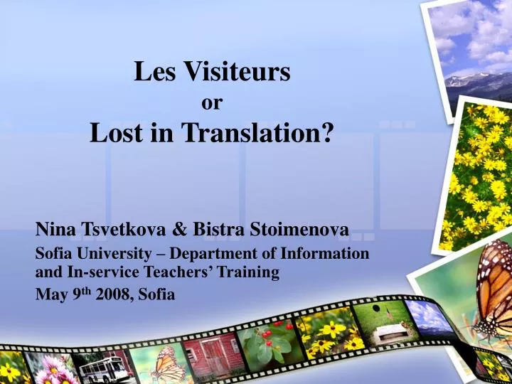 les visiteurs or lost in translation