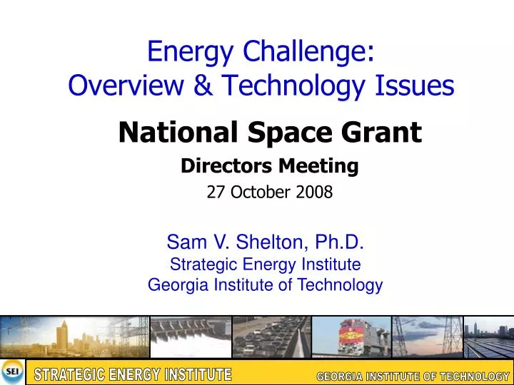 energy challenge overview technology issues